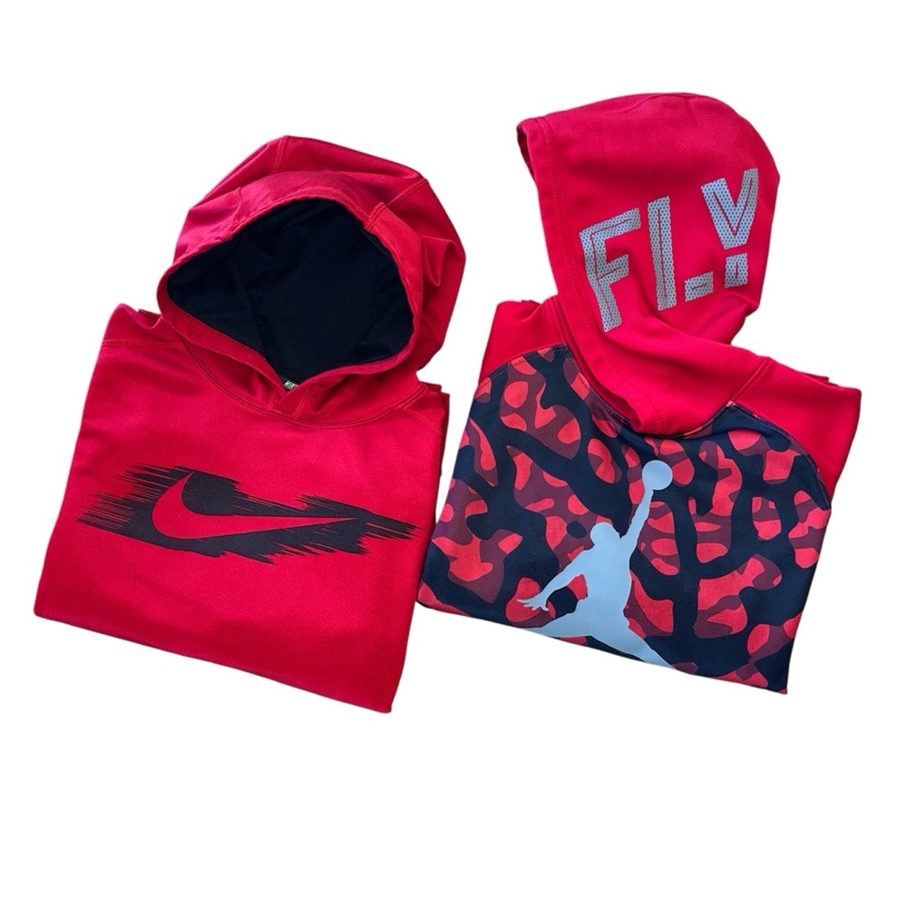 Nike Air Jordan Boys Therma-Fit Hoodie Bundle Size M Camo Jumpman Play Condition